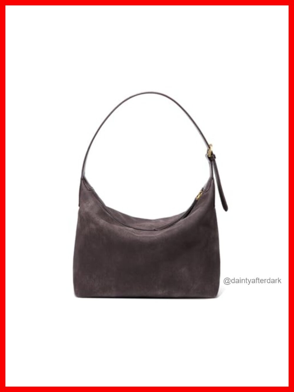 Faux Suede Hobo Bag Medium Shoulder Crossbody Purse Adjustable Strap